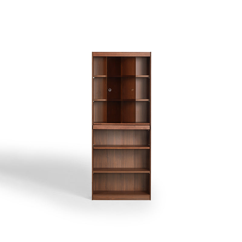 Watson 60cm/80cm Bookcase Modular Display Shelf & Storage With Lighting Walnut Color