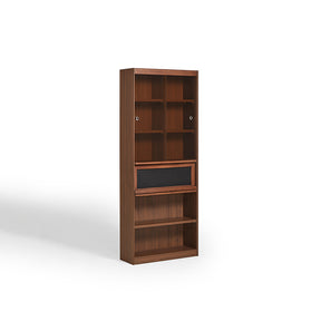 Watson 60cm/80cm Bookcase Modular Display Shelf & Storage With Lighting Walnut Color