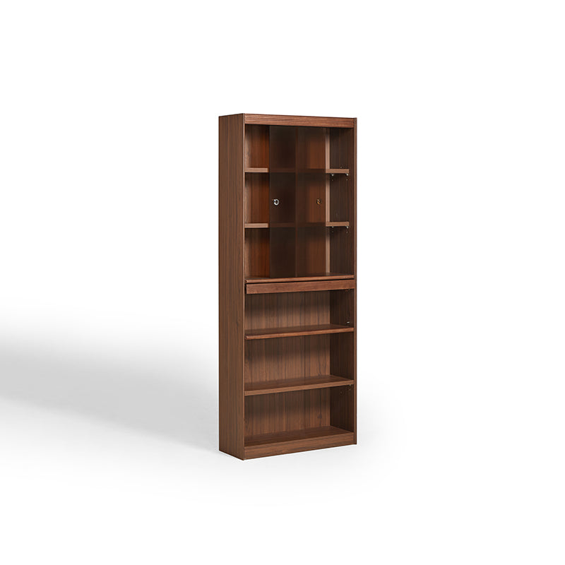 Watson 60cm/80cm Bookcase Modular Display Shelf & Storage With Lighting Walnut Color