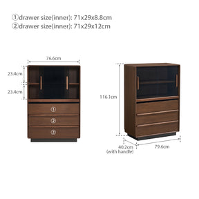 Zora 80cm Bookcase Display Shelf/Storage Cabinet For Home Walnut Color