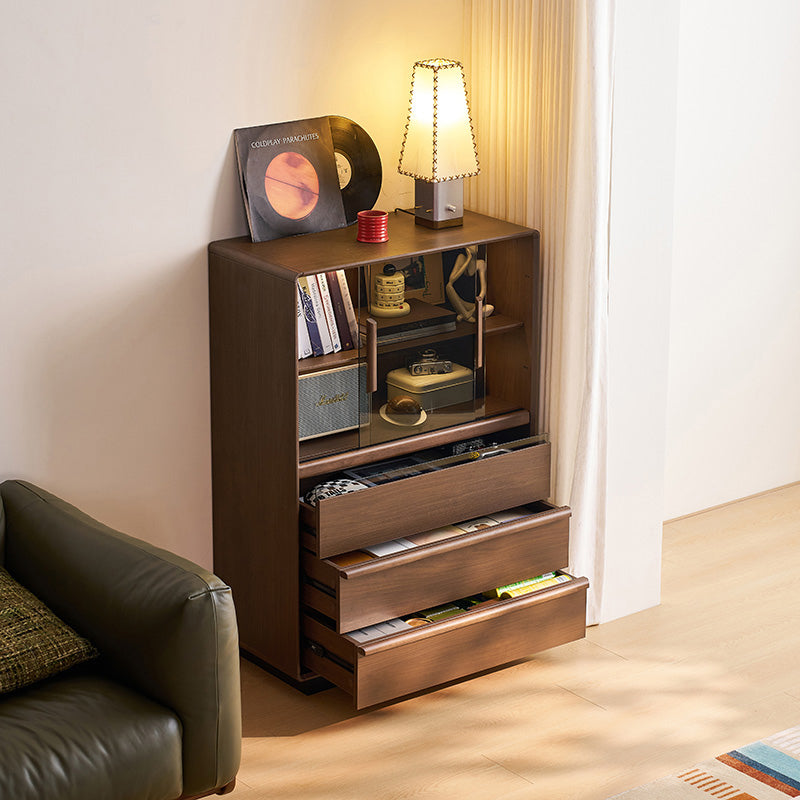 Zora 80cm Bookcase Display Shelf/Storage Cabinet For Home Walnut Color