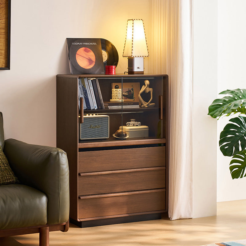 Zora 80cm Bookcase Display Shelf/Storage Cabinet For Home Walnut Color