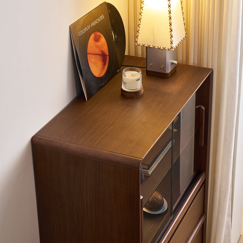Zora 80cm Bookcase Display Shelf/Storage Cabinet For Home Walnut Color