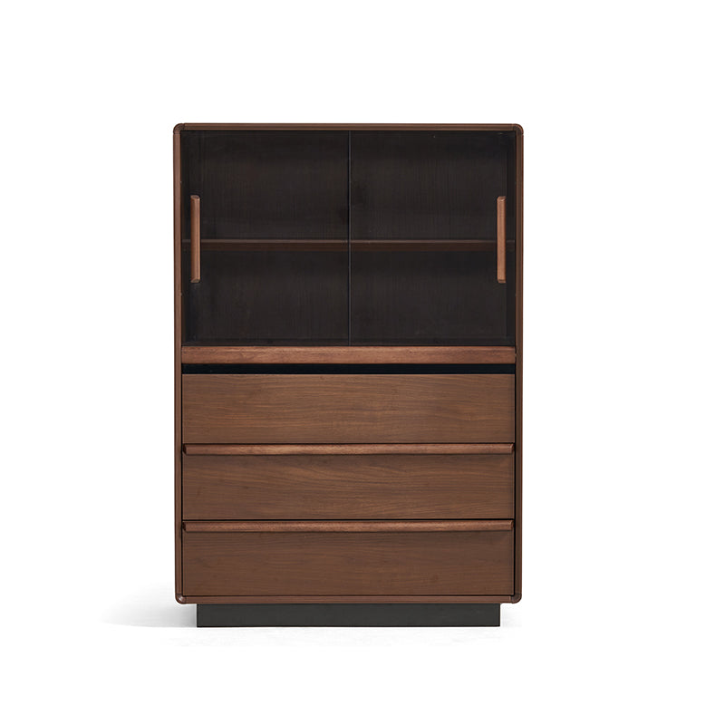 Zora 80cm Bookcase Display Shelf/Storage Cabinet For Home Walnut Color