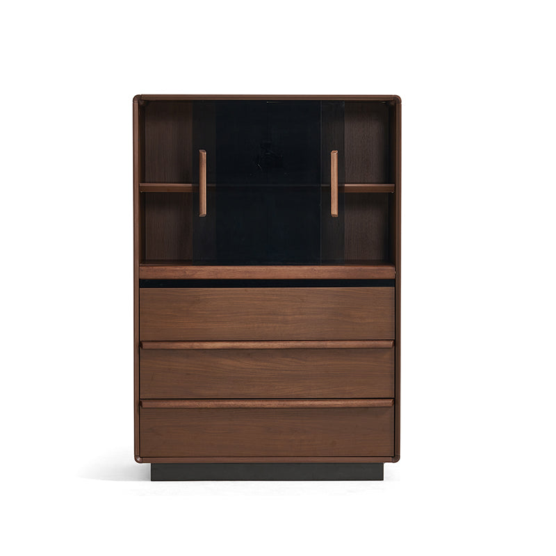 Zora 80cm Bookcase Display Shelf/Storage Cabinet For Home Walnut Color