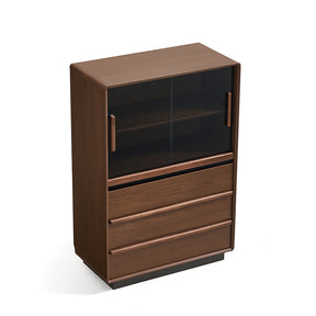 Zora 80cm Bookcase Display Shelf/Storage Cabinet For Home Walnut Color