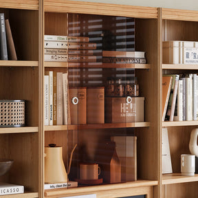 Roger Bookcase Modular Display Shelf & Storage Multiple Size Natural Wood Color