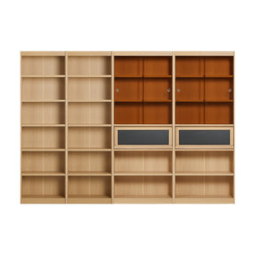 Roger Bookcase Modular Display Shelf & Storage Multiple Size Natural Wood Color