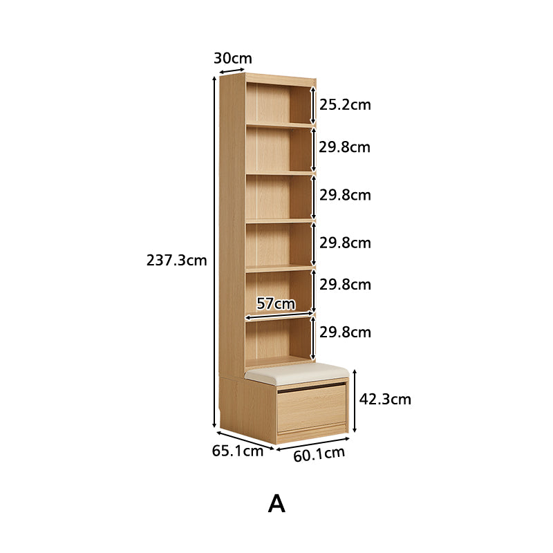 Ronald Bookcase Modular Display Shelf & Storage Multiple Size Natural Wood Color