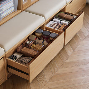 Ronald Bookcase Modular Display Shelf & Storage Multiple Size Natural Wood Color