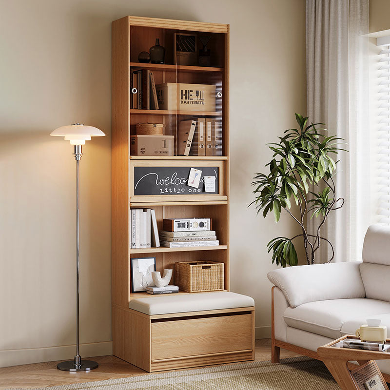 Ronald Bookcase Modular Display Shelf & Storage Multiple Size Natural Wood Color
