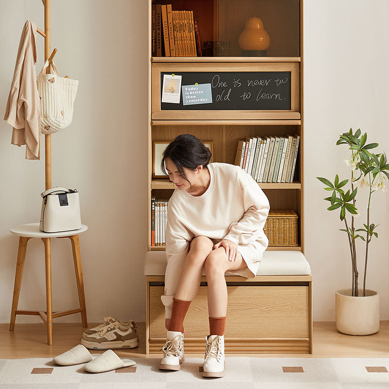 Ronald Bookcase Modular Display Shelf & Storage Multiple Size Natural Wood Color