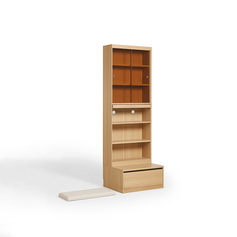 Ronald Bookcase Modular Display Shelf & Storage Multiple Size Natural Wood Color