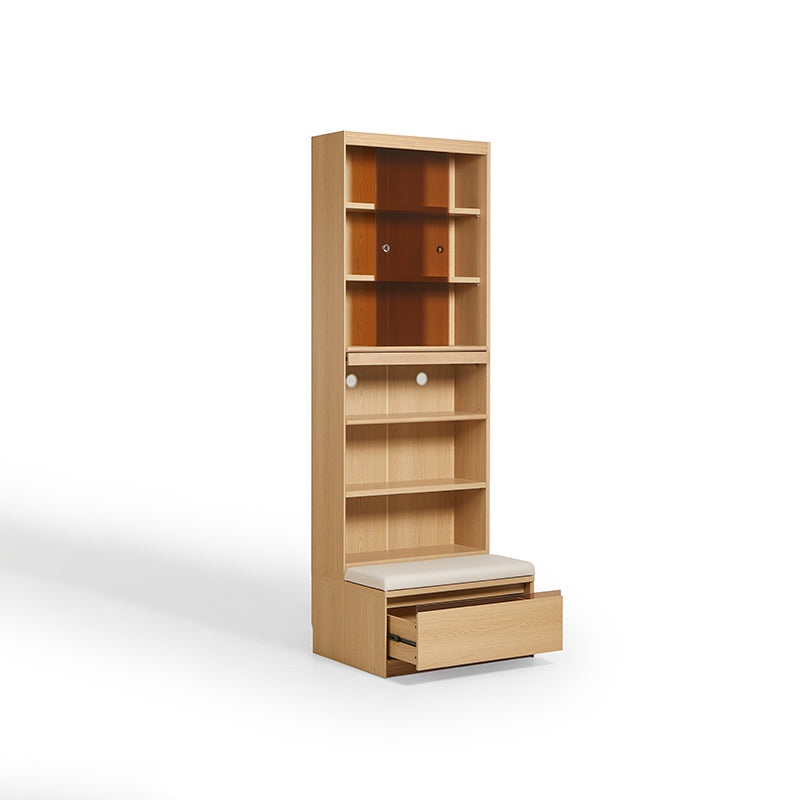 Ronald Bookcase Modular Display Shelf & Storage Multiple Size Natural Wood Color