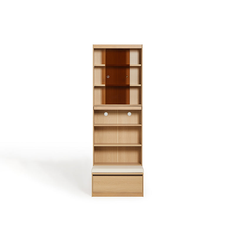 Ronald Bookcase Modular Display Shelf & Storage Multiple Size Natural Wood Color