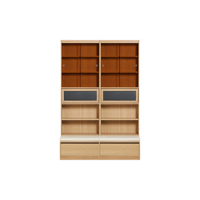 Ronald Bookcase Modular Display Shelf & Storage Multiple Size Natural Wood Color