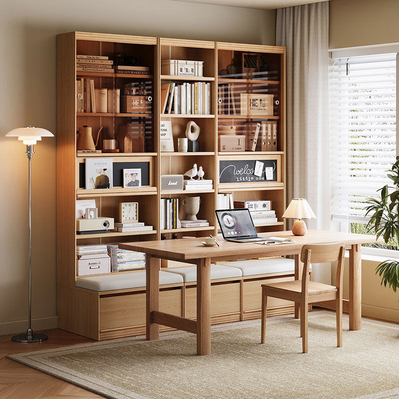 Ronald Bookcase Modular Display Shelf & Storage Multiple Size Natural Wood Color
