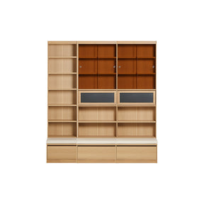 Ronald Bookcase Modular Display Shelf & Storage Multiple Size Natural Wood Color