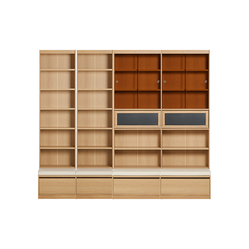 Ronald Bookcase Modular Display Shelf & Storage Multiple Size Natural Wood Color
