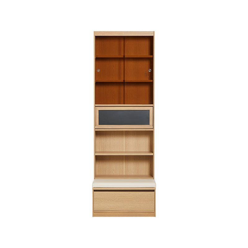 Ronald Bookcase Modular Display Shelf & Storage Multiple Size Natural Wood Color