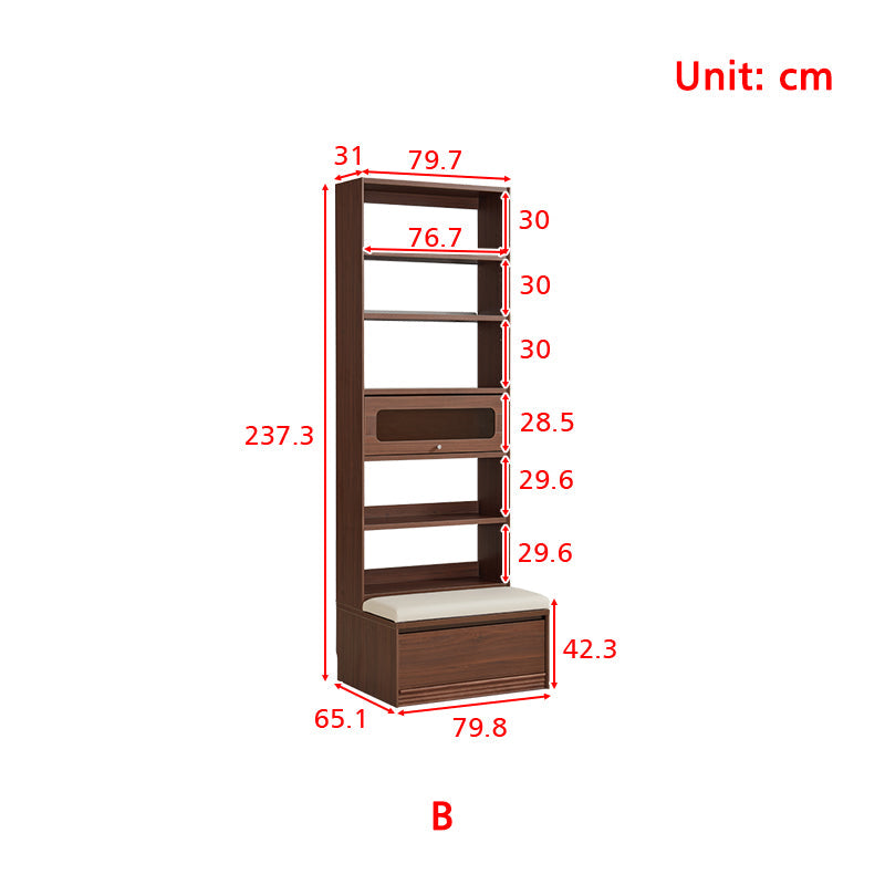 Edwin Bookcase Modular Display Shelf & Storage With Seat Multiple Size/Color