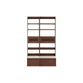 Edwin Bookcase Modular Display Shelf & Storage With Seat Multiple Size/Color