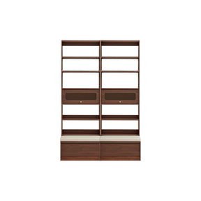 Edwin Bookcase Modular Display Shelf & Storage With Seat Multiple Size/Color