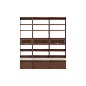 Edwin Bookcase Modular Display Shelf & Storage With Seat Multiple Size/Color