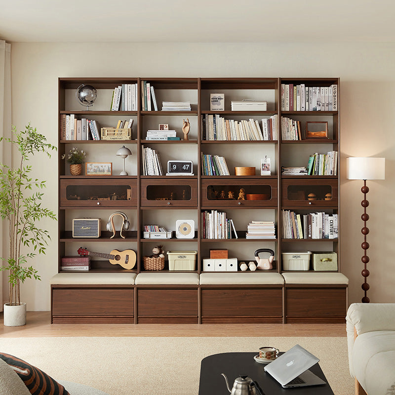 Edwin Bookcase Modular Display Shelf & Storage With Seat Multiple Size/Color