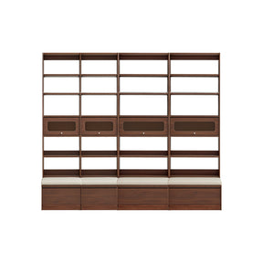 Edwin Bookcase Modular Display Shelf & Storage With Seat Multiple Size/Color