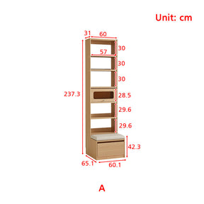Edwin Bookcase Modular Display Shelf & Storage With Seat Multiple Size/Color