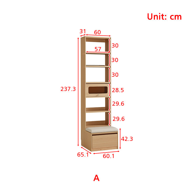 Edwin Bookcase Modular Display Shelf & Storage With Seat Multiple Size/Color