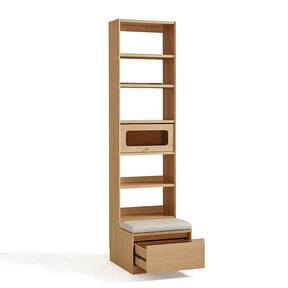 Edwin Bookcase Modular Display Shelf & Storage With Seat Multiple Size/Color