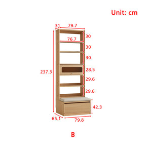Edwin Bookcase Modular Display Shelf & Storage With Seat Multiple Size/Color