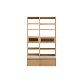 Edwin Bookcase Modular Display Shelf & Storage With Seat Multiple Size/Color