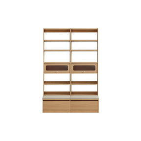 Edwin Bookcase Modular Display Shelf & Storage With Seat Multiple Size/Color