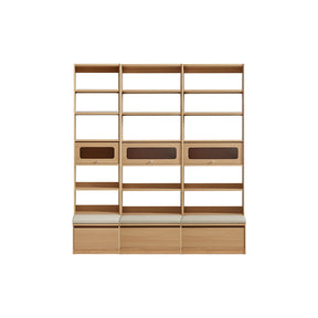 Edwin Bookcase Modular Display Shelf & Storage With Seat Multiple Size/Color