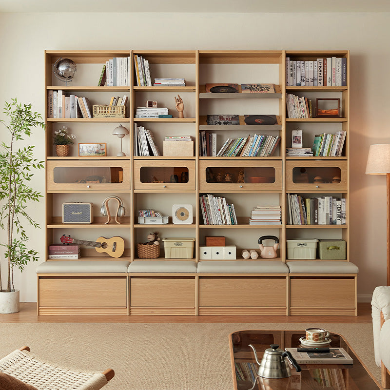 Edwin Bookcase Modular Display Shelf & Storage With Seat Multiple Size/Color