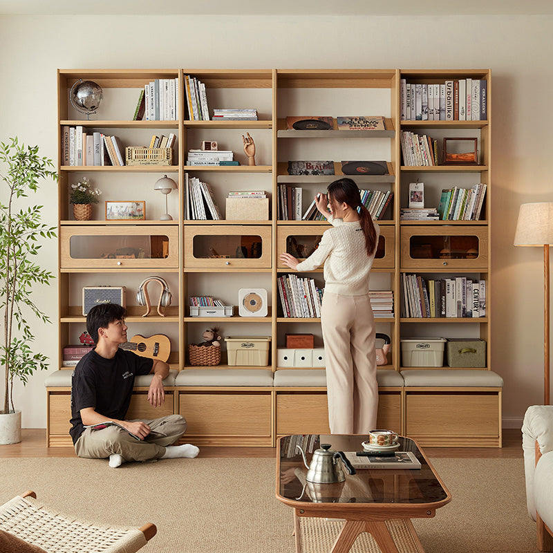 Edwin Bookcase Modular Display Shelf & Storage With Seat Multiple Size/Color