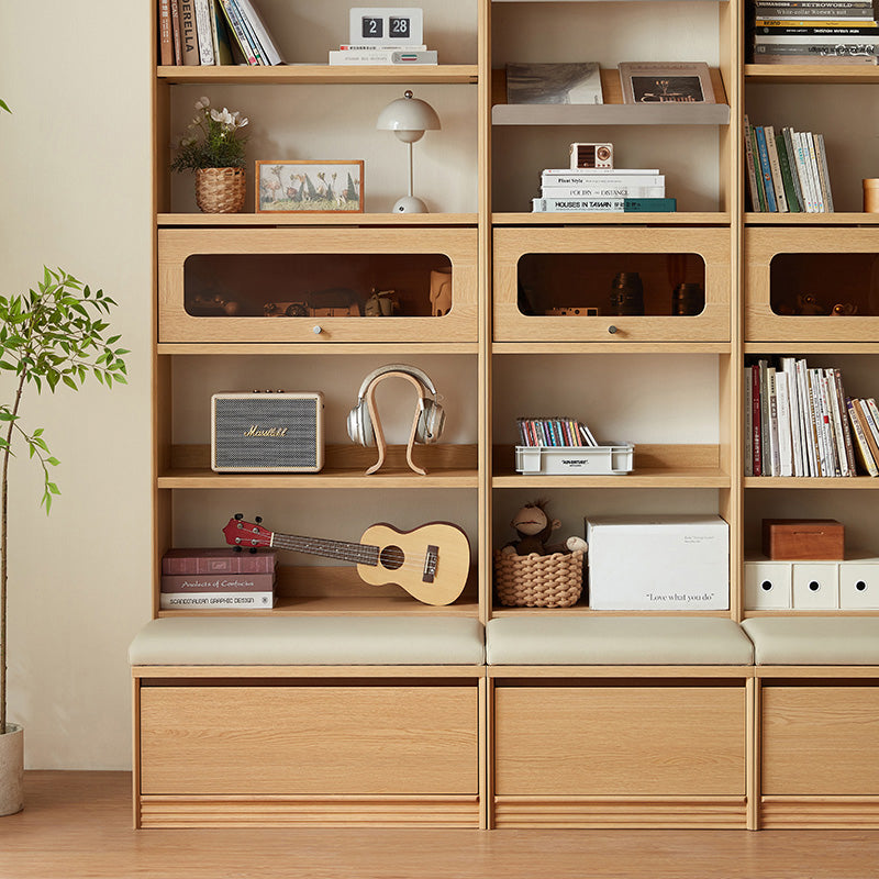 Edwin Bookcase Modular Display Shelf & Storage With Seat Multiple Size/Color