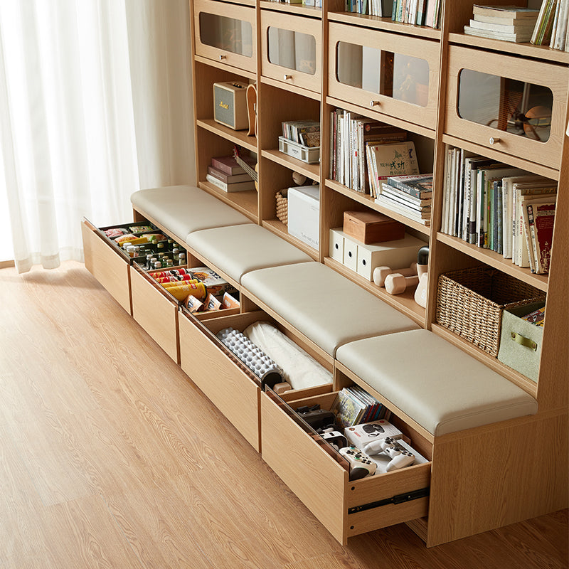 Edwin Bookcase Modular Display Shelf & Storage With Seat Multiple Size/Color