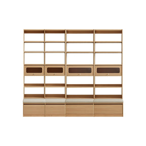 Edwin Bookcase Modular Display Shelf & Storage With Seat Multiple Size/Color