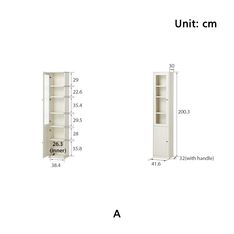 Joyce Multi-Purpose Storage Bookcase with Transparent Doors/Showcase/Display Cabinet