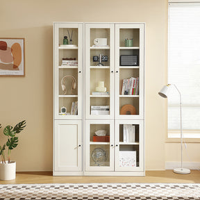 Joyce Multi-Purpose Storage Bookcase with Transparent Doors/Showcase/Display Cabinet
