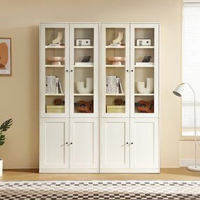 Joyce Multi-Purpose Storage Bookcase with Transparent Doors/Showcase/Display Cabinet