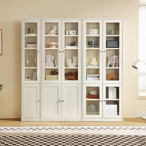 Joyce Multi-Purpose Storage Bookcase with Transparent Doors/Showcase/Display Cabinet