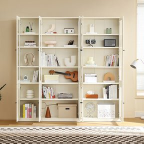 Joyce Multi-Purpose Storage Bookcase with Transparent Doors/Showcase/Display Cabinet