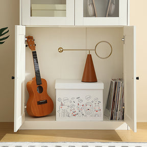 Joyce Multi-Purpose Storage Bookcase with Transparent Doors/Showcase/Display Cabinet