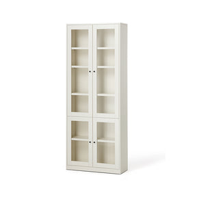 Joyce Multi-Purpose Storage Bookcase with Transparent Doors/Showcase/Display Cabinet