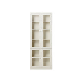 Joyce Multi-Purpose Storage Bookcase with Transparent Doors/Showcase/Display Cabinet